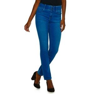 Apt 9 Tummy control discontinued straight leg jeans sz8  NWT